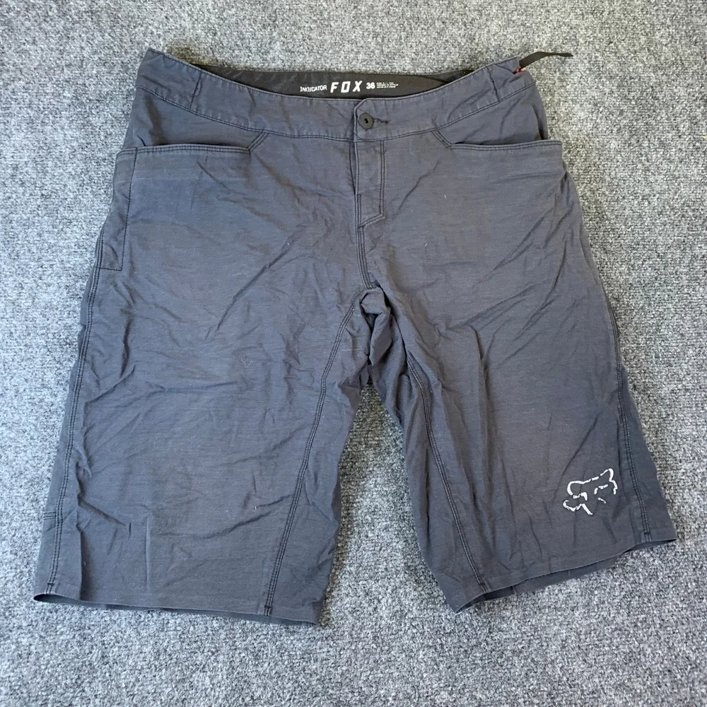 Fox Racing Indicator MTB Shorts Mens 36 Gray Adjustable Waist Technical